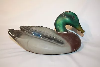 Mallard Drake Duck Decoy By Atco Lititz Pa. D2 Paper Mache Glass Eyes. • $20