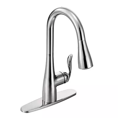 Moen 7594c Arbor Polished Chrome 1-handle High Arc Pulldown Kitchen Sink Faucet • $170.86