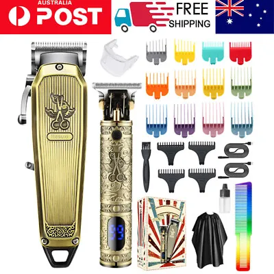 RESUXI Men's Haircut Kit Electric Hair Clippers Cordless Hair Trimmer Haircut AU • $80.69