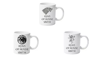 PERSONALISED Game Of Thrones Houses 11oz Mug (Perfect Gift For Any GOT Fan!) • £7.99