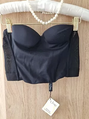  Basque Bodice/corset 34A Shapewear Black Boned Underwired BNWT😊 Postage Offer  • £5