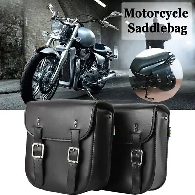 $65.99 • Buy Black Side Saddlebags Bags For Yamaha V-Star Vstar 950 1100 1300 Classic Stryker