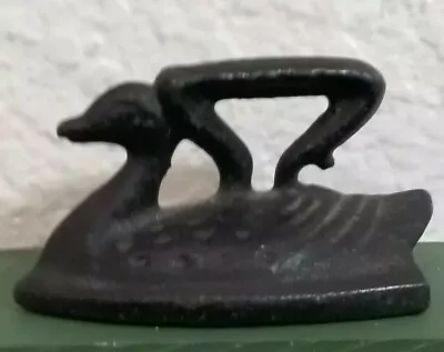 Antique Miniature Cast Iron Swan Shaped Sad Iron 2 Inches • $12