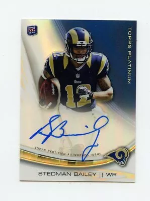 2013 Topps Platinum Rookie Rc Autograph Auto Refractor Stedman Bailey Rams 64735 • $3.99