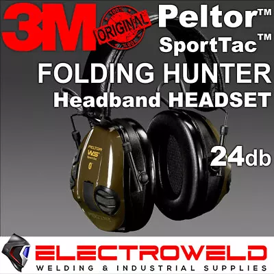 3M PELTOR SportTac Hunting Headset Folding Headband Earmuffs MT16H210F-478-GN • $299.95