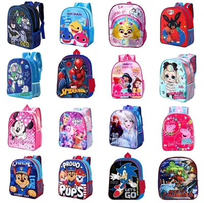 Boys Girls Kids Backpack Junior Toddlers Character Rucksack School Lunch Bag  • £7.39