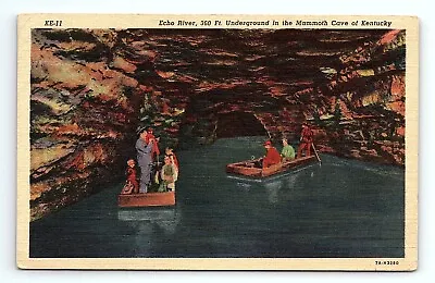 Echo River 360 Ft. Underground In The Mammoth Cave Of Kentucky Vintage Postcard • $5