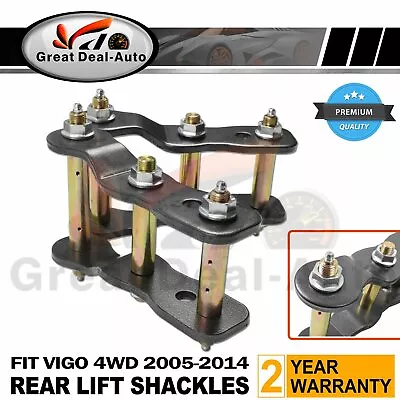 $55 • Buy Rear Extended Greasable Shackles 2  50mm Lift For Toyota Hilux KUN26 N70 4WD 05-