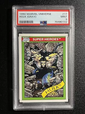 1990 Marvel Universe Hulk (Gray) #17 PSA 9 MINT • $25