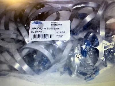 Aba  Sst Hose Clamps  60-80  64060080p  Lot Of 50 Per Bag • $60