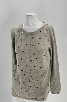 2828 J Crew Collection Womens Italian Cashmere Sequin Crewneck Sweater M • $17.21