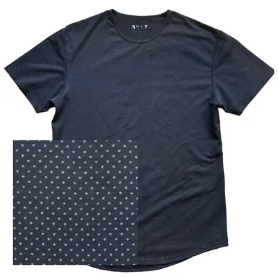 BYLT Drop Cut Short Sleeve Lux T-Shirt Mens Sz Large Black Polka Dot Stretch • $23.99