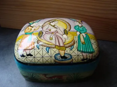£4 • Buy Small Indian Papier Mache Hand Painted Trinket Box 