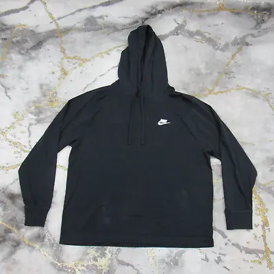 Nike Hoodie Sweatshirt Mens Large Long Sleeve Athletic Spell Out Swoosh Logo • $38.88