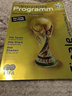 £3 • Buy World Cup Germany 2006….Official Programme. Final Round  German Edition