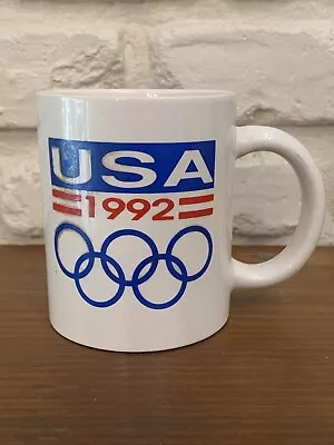 1992 Olympic Games Coffee Cup Mug USA Vintage Collectors Cups White Rings • $4.80