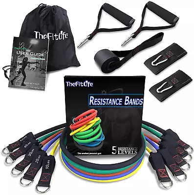 Resistance Bands Set Home Gym Exercise Workout Tubes With Handles Door Anchor AU • $45.08