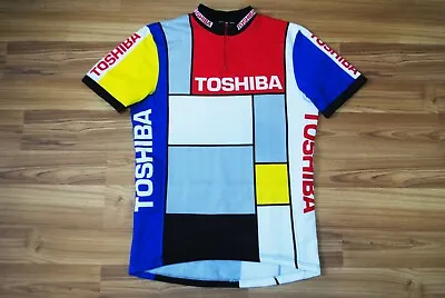 Vintage 1987 Toshiba La Vie Claire Cycling Shirt Jersey Size 4 Trikot Rare  • $49.99