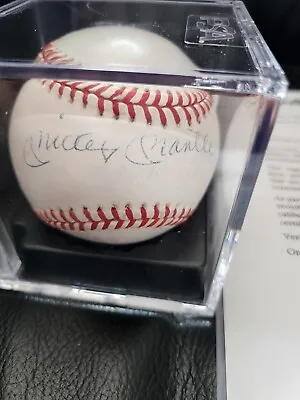 Mickey Mantle Signed Autographed Baseball PSA LOA Yankees Bobby Brown. • $539