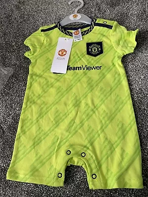 Manchester United 3rd Kit Kids Romper Suit 9-12 Months BNWT • £16.99