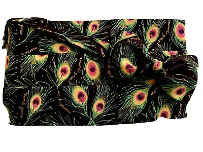 Mardi Gras Peacock Feathers Cummerbund And Bow Tie • $85.50