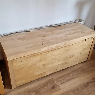1 X IKEA Norrebo Wooden Storage Table Bench With Drawer On Wheels | TV Unit  • £15