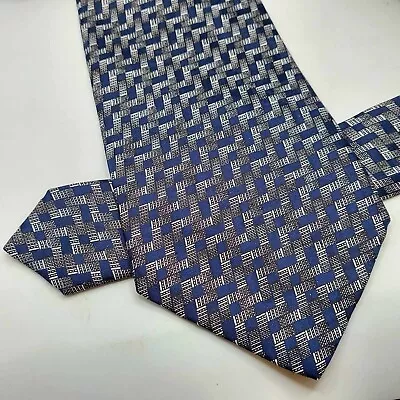 Stefano Ricci Men's Neck Tie 100% Silk Luxury Necktie Italy Blue 59 L 4 W • $44.95