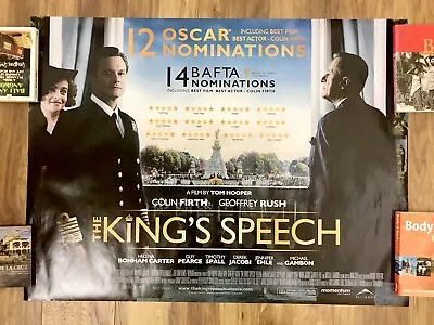 THE KINGS SPEECH British Quad DS Movie Film Poster COLIN FIRTH GEOFFREY RUSH • £19.95