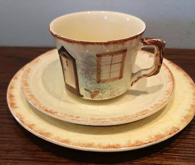 Keele Street Pottery Cottage Ware Trio Cup Saucer Side Plate • £13.95