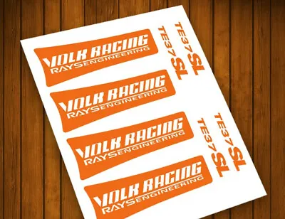 JDM Reflective Hallow Orange RAYs VOLK Racing TE37SL Wheel Sticker Decal Drift • $16