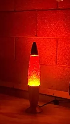 Vtg/Retro Lava Lamp Glitter KL-209 19  Aluminum Working Red Illuminating • $78