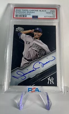 2020 Topps Chrome Black Mariano Rivera PSA 10 Auto New York Yankees POP 5 • $225