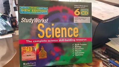 StudyWorks! Science Big Box 1999-2000 Computer Software Math Soft NIB • $24.99