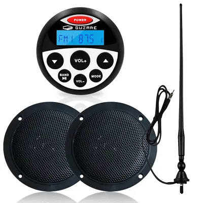 Marine FM AM Radio Bluetooth Stereo Receive + Boat Audio Speaker + Antenna • $89.99