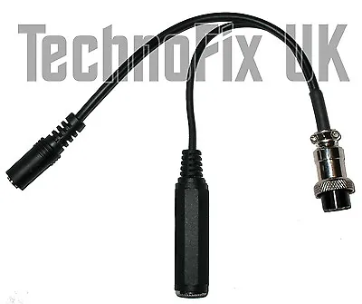 Cable For PC Headsets 3.5mm Jack 8 Pin Round For Yaesu FT-847 FT-920 FT-950 Etc • £26.99