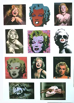 11pcs Marilyn Monroe Stickers A4 Sheet Laptop Wall Luggage Car Tablet Sticker UK • £3.45