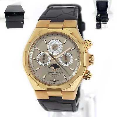 $64999 • Buy Vacheron Constantin Overseas Chrono Perpetual 49020 42mm Rose Gold Box Papers
