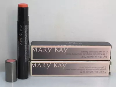 Mary Kay Tinted Lip Balm Sunscreen Spf 15 Peach 0.06 Oz Boxed Lot Of 2 • $17