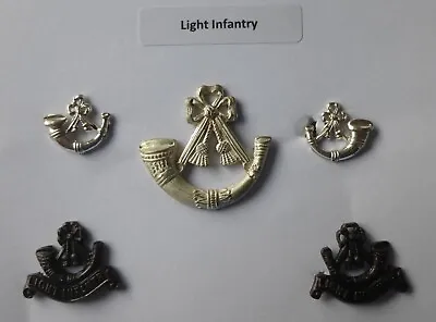 Officer's Cap Badge Collar Badges Shoulder Titles - The Light Infantry LI • £19.99