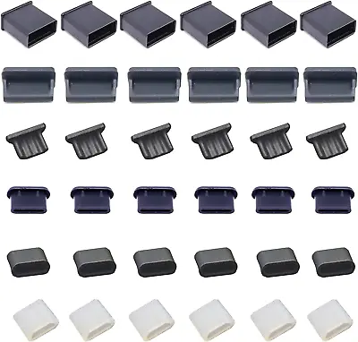 36 PCS Silicone Soft Flexible Anti Dust Cover Plugs USB Port Protector 6 Types • $14.99