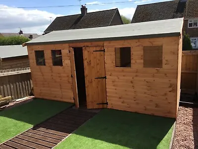 Wooden 16 X 10 Shed In Various Redwood T&G Timber Cladding & Roof Coverings • £2590