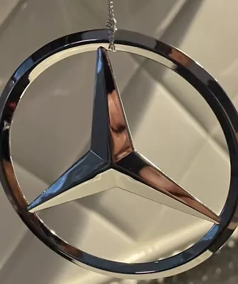 3.5” Silver Mercedes-Benz Metal Star Christmas Hood Ornament MBZ • $4
