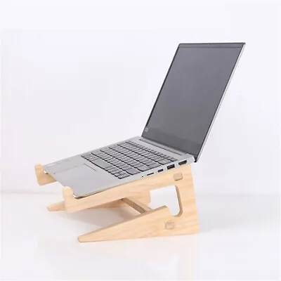 Wooden Universal Laptop Stand For Laptop Macbook Pro Air IPad Pro Cooling Stand • £12.29