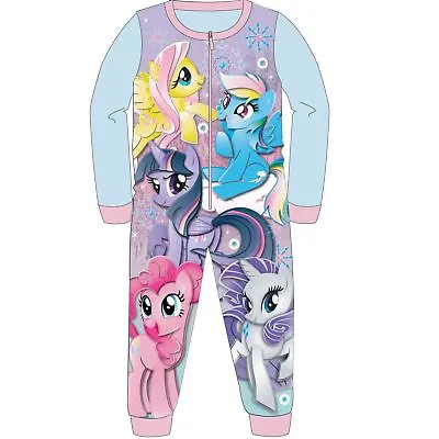My Little Pony Girls All In One Fleece Pyjamas Warm Ages 4/5 5/6 7/8 9/10 Years • £11.90