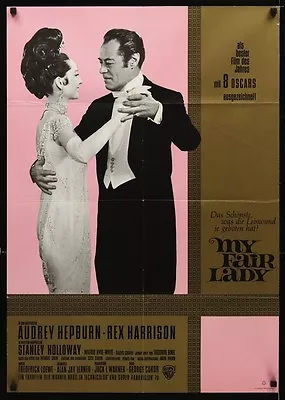 MY FAIR LADY German A1 Movie Poster B AUDREY HEPBURN REX HARRISON 1964 NM • $250