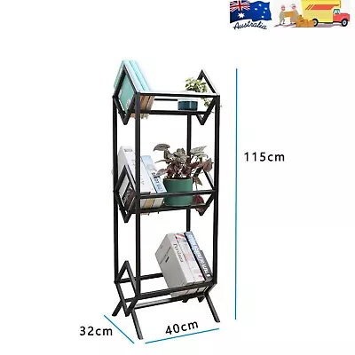 3 Tier Metal Vinyl Record Display Shelf Magazine Storage Rack Book Exhibit Stand • $96.85