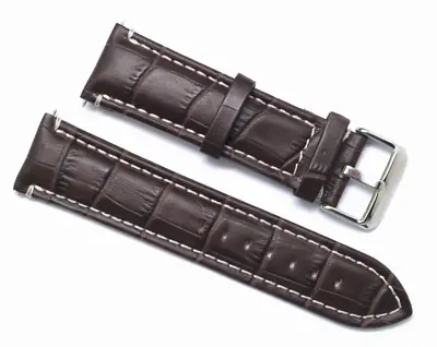 24mm Brown Croco Embossed Leather Replacement Watch Band - Invicta Lupah & Other • $10.40