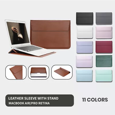 $19.48 • Buy Macbook Case Cover Bag Wallet Sleeve Leather Stand Air & Pro & Retina 13 Inch