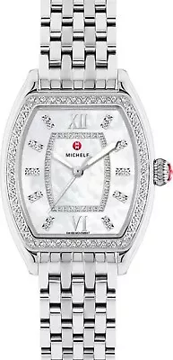 Michele Diamond & Stainless Steel Quartz Movement Wmns Watch MWW19B000001 • $1199.99