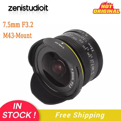 US Kamlan 7.5mm F3.2 APS-C Fisheye Lens For Olympus Panasonic M43 Mount GH3 GH4 • $69.99